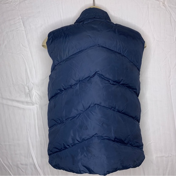Vintage Down Fall Winter Puffer Vest 80s Chevron Windbreaker Retro Size Small - Picture 7 of 12